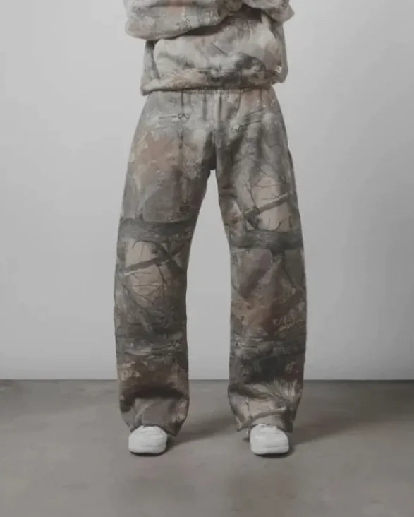 Unisex 3D Printed Camouflage Leaf Pattern Pants – Casual & Bold