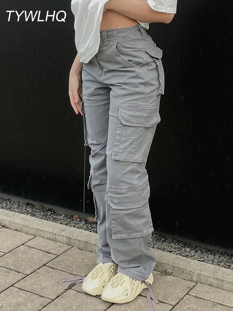 Retro Denim Cargo Pants