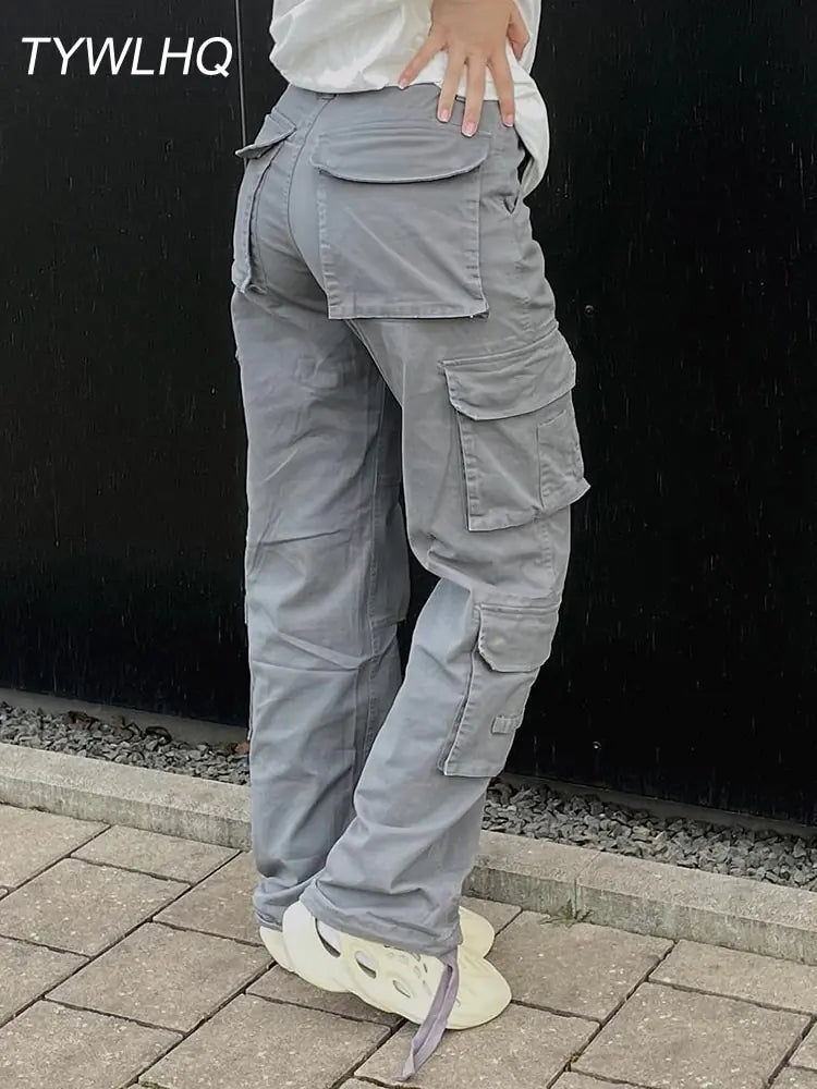 Retro Denim Cargo Pants