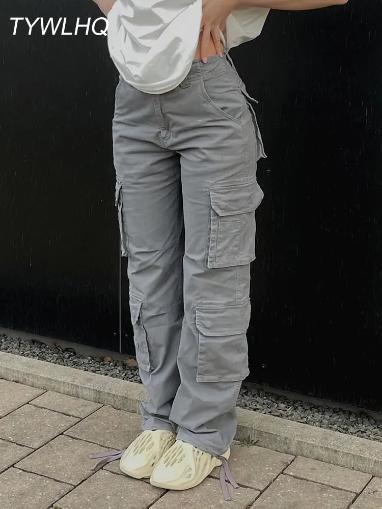 Retro Denim Cargo Pants