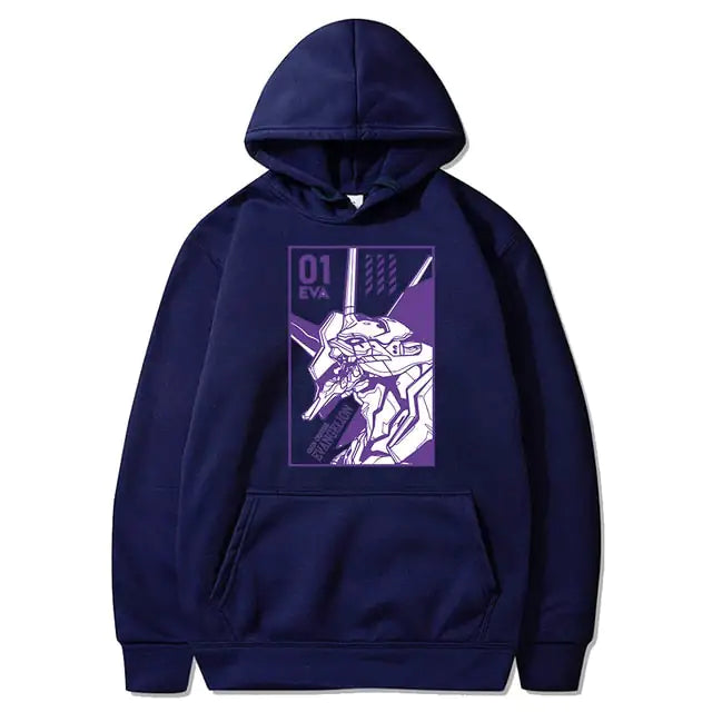 Anime EVA Men's Long Sleeve Hoodies