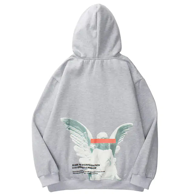 Harajuku Angel God Hoodie: Hip Hop Streetwear Sweatshirt