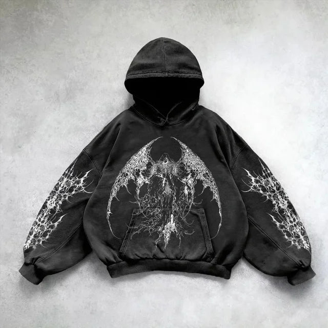 Gothic Washed Hooded Sweatshirt