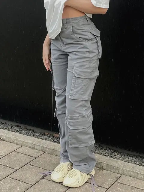 Retro Denim Cargo Pants