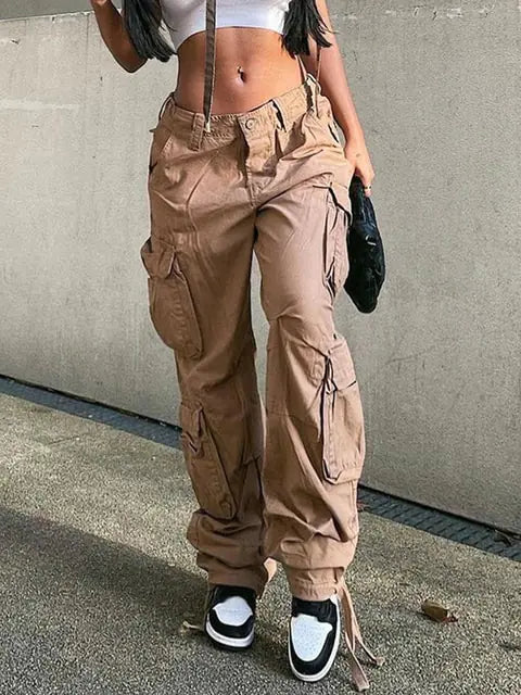 Retro Denim Cargo Pants