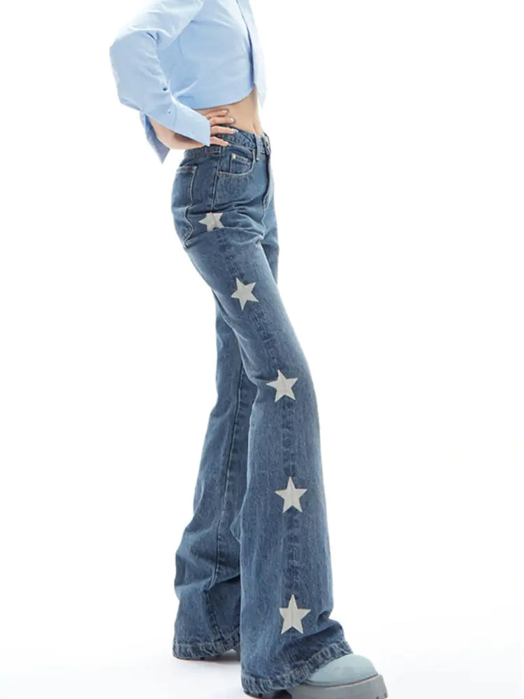 Y2K Vintage Streetwear Retro Star Aesthetic Straight Jeans