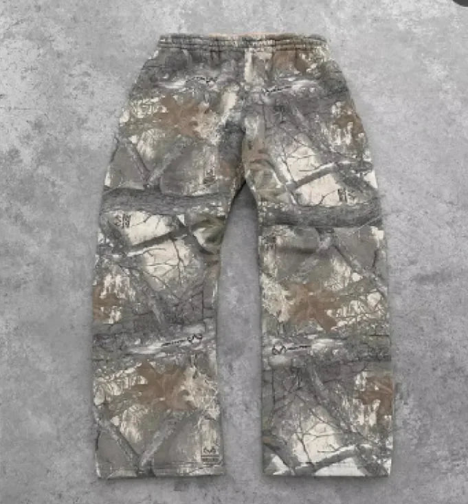 Unisex 3D Printed Camouflage Leaf Pattern Pants – Casual & Bold