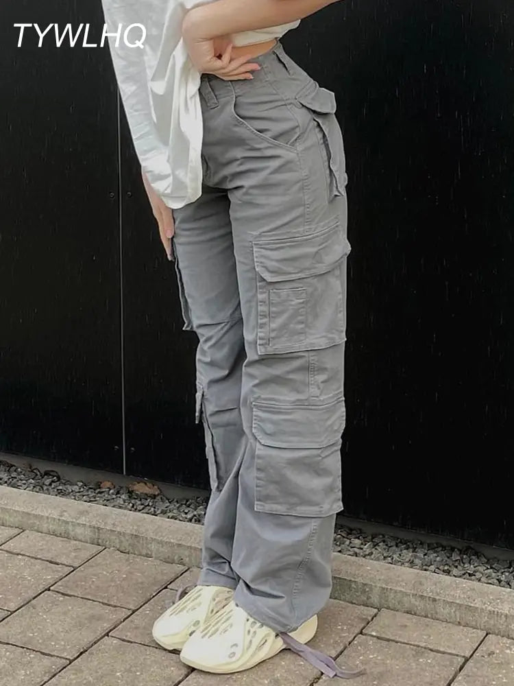 Retro Denim Cargo Pants